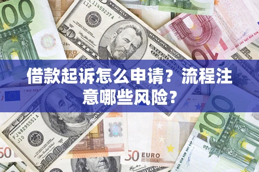 武汉借款起诉怎么申请？流程注意哪些风险？