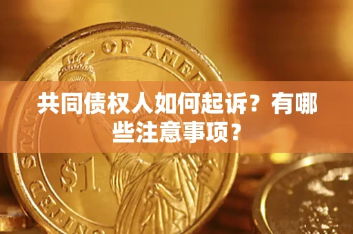 武汉共同债权人如何起诉？有哪些注意事项？