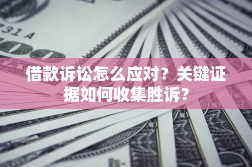 武汉借款诉讼怎么应对？关键证据如何收集胜诉？