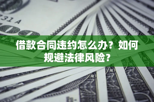 武汉借款合同违约怎么办？如何规避法律风险？