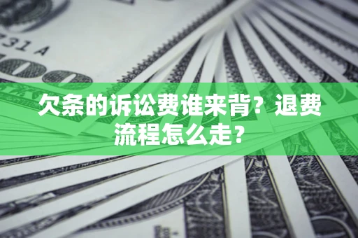武汉欠条的诉讼费谁来背？退费流程怎么走？